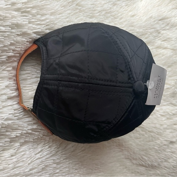 Market and Layne black quilted baseball hat adjustable band nwt OSFM - Picture 7 of 8